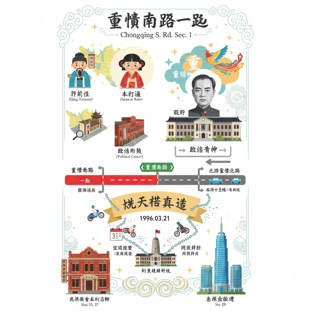 重慶南路一段的歷史淵源與街道特色